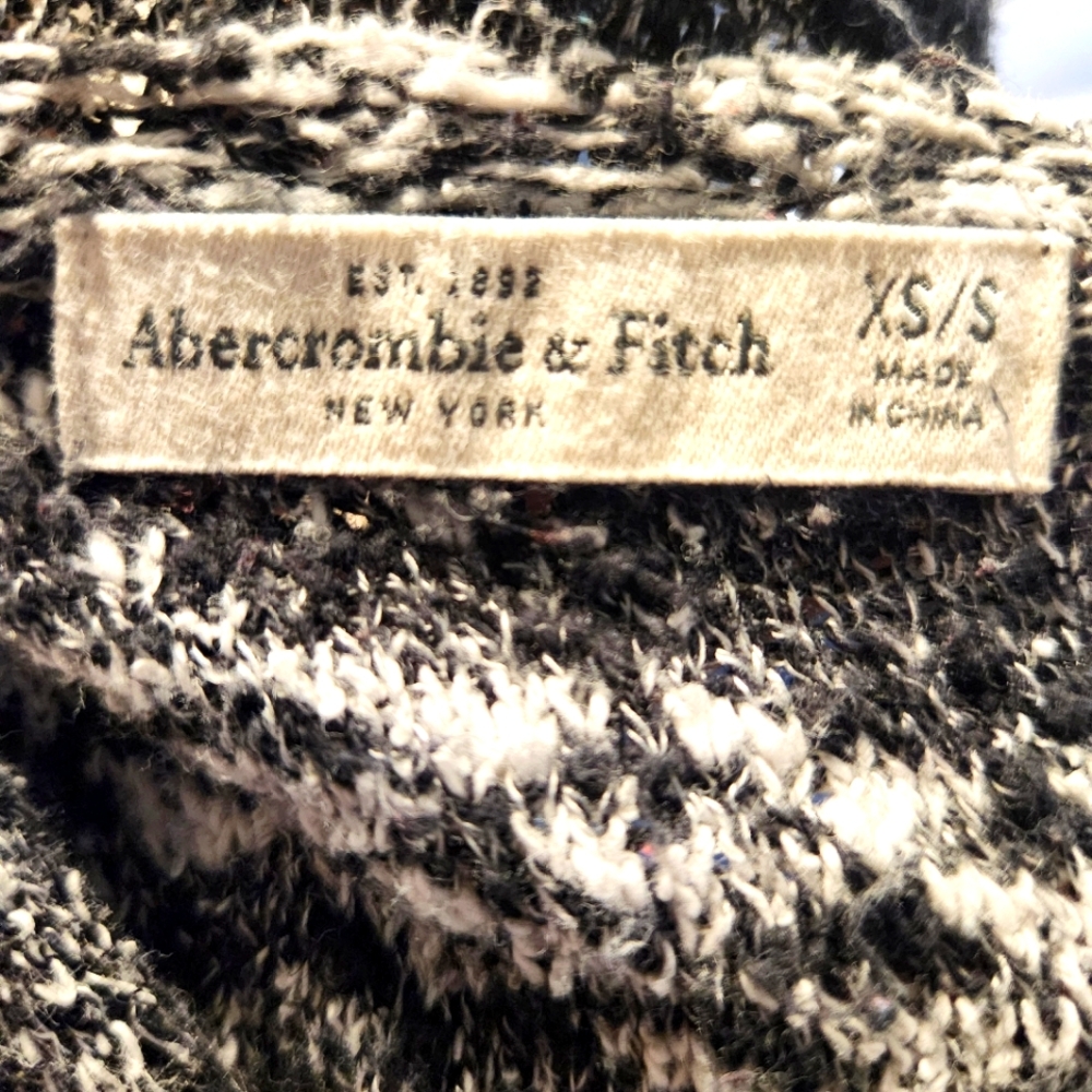 Abercrombie & Fitch Black & Grey Oversized Cardigan - Women's XS/S - Picture 5 of 6